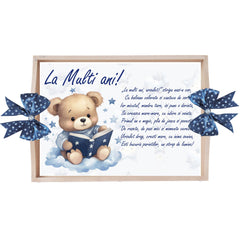 Set tava pentru taiere mot, model Tip Ursulet, bleumarin, 6 piese, 35x20 cm, Recostore®, REC1967/314