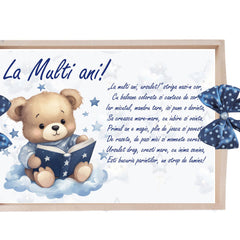 Set tava pentru taiere mot, model Tip Ursulet, bleumarin, 6 piese, 35x20 cm, Recostore®, REC1967/314