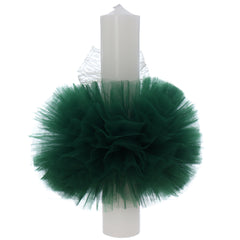 Lumanare botez, 30x5.5 cm, verde, Recostore®, REC5004/21