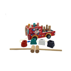 Joc educativ din lemn, multifunctional, 27.5cm x 15cm x 15cm, REC2829