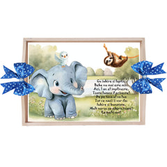 Set tava pentru taiere mot, model cu Elefantel, Albastru electric 6 piese, 35x20 cm, Recostore®, REC1967/322