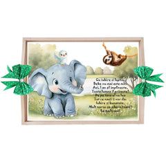 Set tava pentru taiere mot, model cu Elefantel, verde, 6 piese, 35x20 cm, Recostore®, REC1967/323