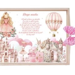 Set tava pentru taiere mot/turta, model Tip Zana, roz, 6 piese, 35x20 cm, Recostore®, REC1967/324