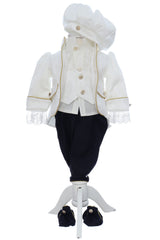 Costumas de print pentru botez, alb-bleumarin, 5 piese, REC3520