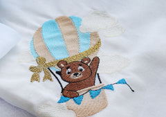 Trusou botez baieti, personalizat cu Ursulet, culoare bleu, REC3213