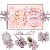 Set tava pentru taiere mot/turta, model Tip Zana, roz pudrat, 6 piese, 35x20 cm, Recostore®, REC1967/329