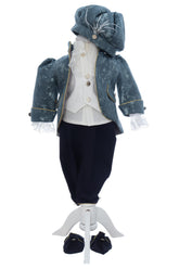 Costumas de print pentru botez, turcoaz-bleumarin, 5 piese, REC3523