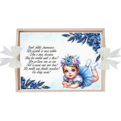 Set tavita pentru taiere mot/turta, model cu fetita, Ivoire, 6 piese, 35x20 cm, Recostore®, REC1967/332