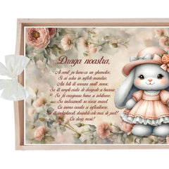 Set tavita pentru taiere mot/turta, model cu iepuras, ivoire, 6 piese, 35x20 cm, Recostore®, REC1967/334