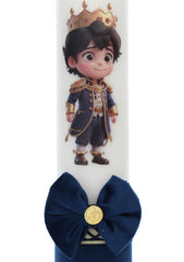 Set botez baieti, model print cu aripi, culoare bleumarin, REC3167