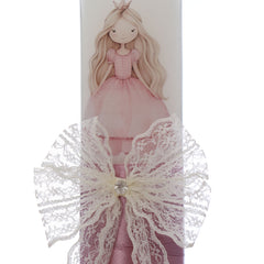 Lumanare botez cu Printesa, 30x7 cm, roz pudrat, Recostore®, REC5002/33