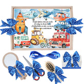 Set tavita pentru taiere mot, model cu meserii, Albastru electric, 6 piese, 35x20 cm, Recostore®, REC1967/346