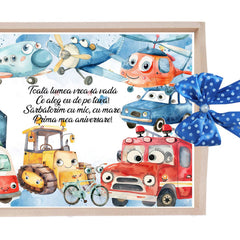 Set tavita pentru taiere mot, model cu meserii, Albastru electric, 6 piese, 35x20 cm, Recostore®, REC1967/346