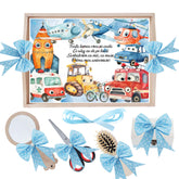 Set tavita pentru taiere mot, model cu meserii, Albastru deschis, 6 piese, 35x20 cm, Recostore®, REC1967/347