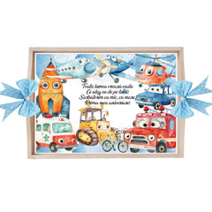 Set tavita pentru taiere mot, model cu meserii, Albastru deschis, 6 piese, 35x20 cm, Recostore®, REC1967/347