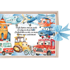 Set tavita pentru taiere mot, model cu meserii, Albastru deschis, 6 piese, 35x20 cm, Recostore®, REC1967/347