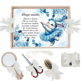 Set tavita pentru taiere mot/turta, model iepuras balerina, ivoire, 6 piese, 35x20 cm, REC1967/350