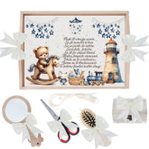 Set tavita pentru taiere mot, model tip Ursulet, Ivoire, 6 piese, 35x20 cm, REC1967/357