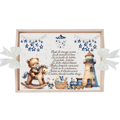 Set tavita pentru taiere mot, model tip Ursulet, Ivoire, 6 piese, 35x20 cm, REC1967/357