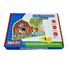 Joc educativ din lemn, model ferma, dimensiune 23.5 x 31 x 1, REC2840