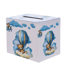 Cutie pentru strans darul la evenimente, model tip Ursulet cu baloane, 28x20x23 cm, Recostore®, REC3071