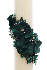 Lumanare botez cu detalii florale, 35x6 cm, REC5001/20