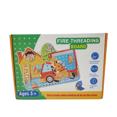 Joc educativ din lemn, pompier, dimensiune 22.5cm x 30cm x 3.5cm, REC2844