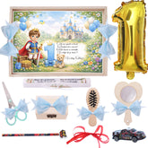 Tava pentru taiere mot, model cu Print, bleu, 10 piese, 35x20 cm, REC1967/371