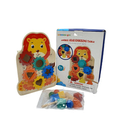 Joc educativ din lemn, model leu, dimensiune 29cm x 22cm x 10cm, REC2848