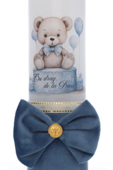 Trusou botez baieti, complet echipat, model Ursulet Erik, Bleu, REC3119