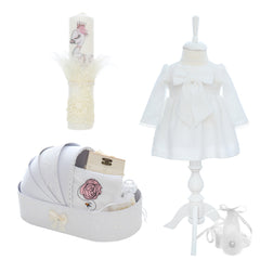 Set trusou botez, model lebada ivoire, 11 piese, REC3441