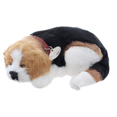 Catel interactiv cu cosulet, doarme, latra si da din coada, Sweet Petzzz, dimensiune 25 x 16cm, REC2959