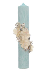 Lumanare botez design marmorat, 35x6 cm, REC5001/25