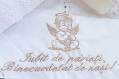 Trusou botez cu ingeras ivoire, 7 piese, REC5012/7