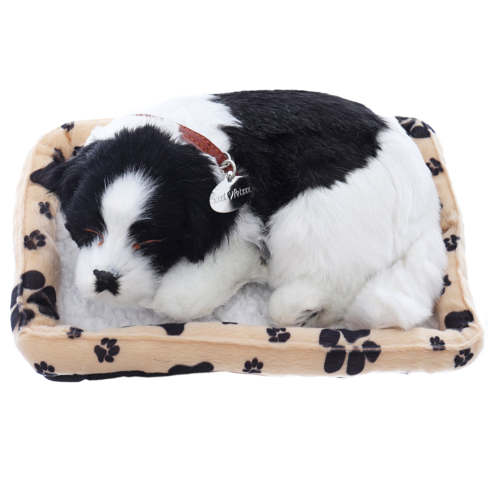 Catel interactiv cu cosulet, doarme, latra si da din coada, Sweet Petzzz, dimensiune 25 x 16cm, REC2960