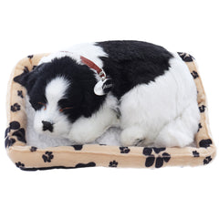 Catel interactiv cu cosulet, doarme, latra si da din coada, Sweet Petzzz, dimensiune 25 x 16cm, REC2960