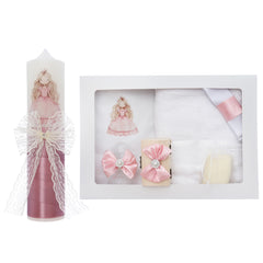 Set trusou botez cu printesa, lumanare si trusou, 8 piese, Recostore® REC5013/30