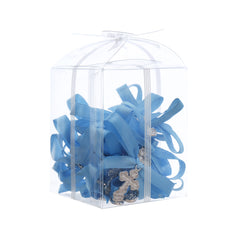 Marturii cruciulite pentru botez, set 20 bucati, funda bleu, REC1968/72