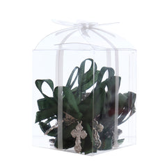 Marturii cruciulite pentru botez, set 20 bucati, funda verde, REC1968/76