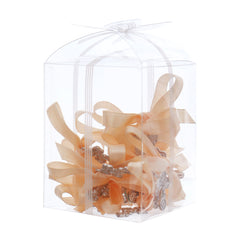 Marturii cruciulite pentru botez, set 20 bucati, funda crem, REC1968/69