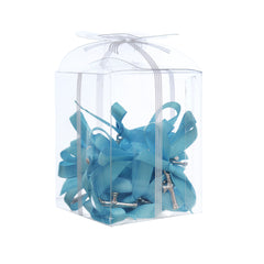 Marturii cruciulite pentru botez, set 20 bucati, funda bleu, REC1968/65