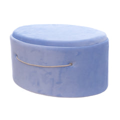 Cutie ovala transport trusou din catifea buretata, bleu, REC3323