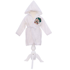 Set prima baita cu nasii, halat, prosop, saculet mirodenii si manusa, model cu Ursulet cu baloane, REC3281