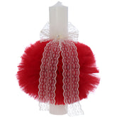 Lumanare botez, 30x5.5 cm, rosu, Recostore®, REC5004/14