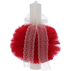 Lumanare botez, 30x5.5 cm, rosu, Recostore®, REC5004/14