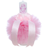 Lumanare cu ingeras de botez, roz, 30x5.5 cm, REC5004/28