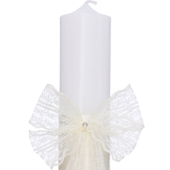 Lumanare ivoire pentru botez, 30x5.5 cm, REC5004/23