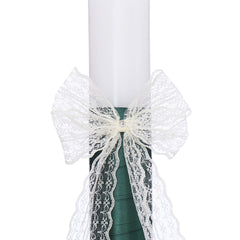 Lumanare botez, 30x5.5 cm, verde, Recostore®, REC5004/22