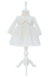 Rochie alba eleganta pentru botez fetita, REC3338