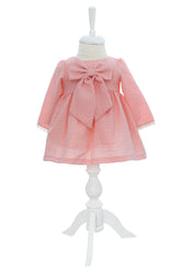 Rochie cu fundita pentru botez, REC3342